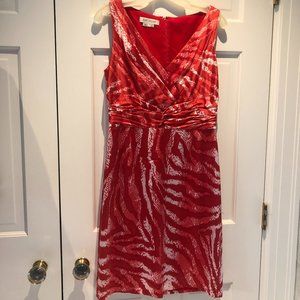 Red Animal Kay Unger Dress